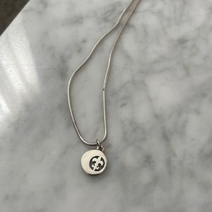 COPY - Mignon Faget CRESCENT FLEUR DE LIS AMULET with chain